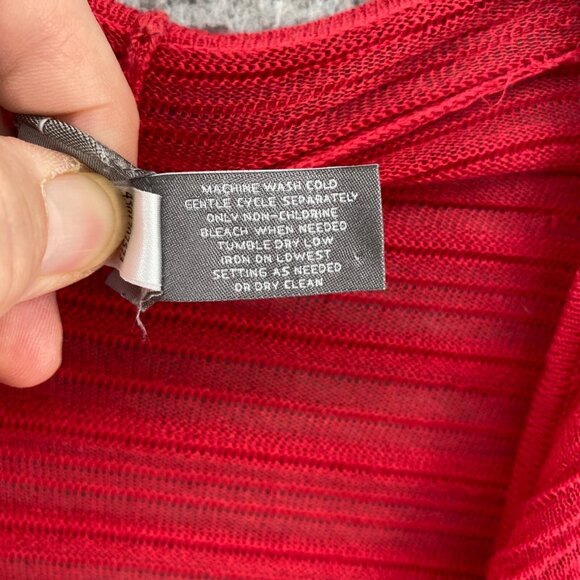 Chicos Sweater Womens 2 US Large Red Travelers Longline Cardigan Knit Stretch* - Picture 8 of 11